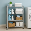 Estanteria Plegable Metalica Con Ruedas 4 Niveles