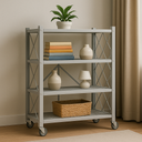 Estanteria Plegable Metalica Con Ruedas 4 Niveles