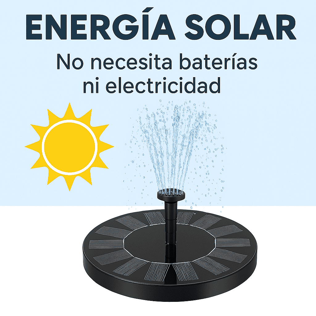 Fuente Solar Flotante Jardín Y Exteriores Los Gurises