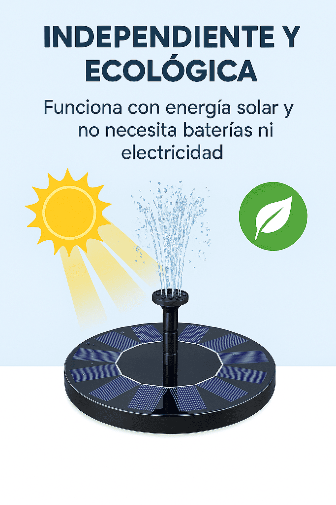 Fuente Solar Flotante Jardín Y Exteriores Los Gurises