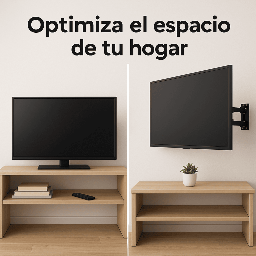 Soporte Tv De Pared Brazo Movible 32 A 55 Pulgadas Negro