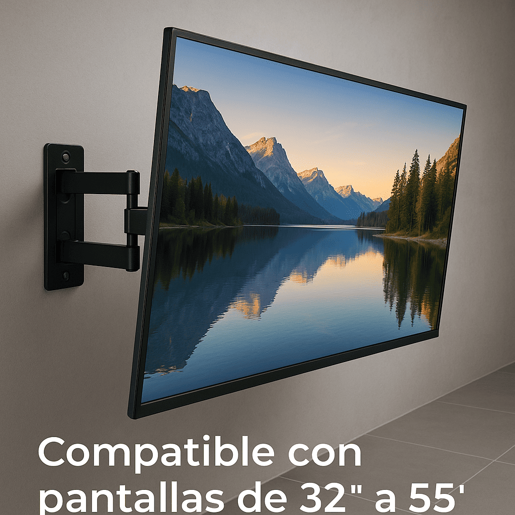 Soporte Tv De Pared Brazo Movible 32 A 55 Pulgadas Negro