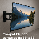 Soporte Tv De Pared Brazo Movible 32 A 55 Pulgadas Negro