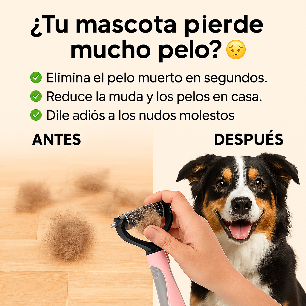 Peine Corta Nudos Deslanado de Mascotas