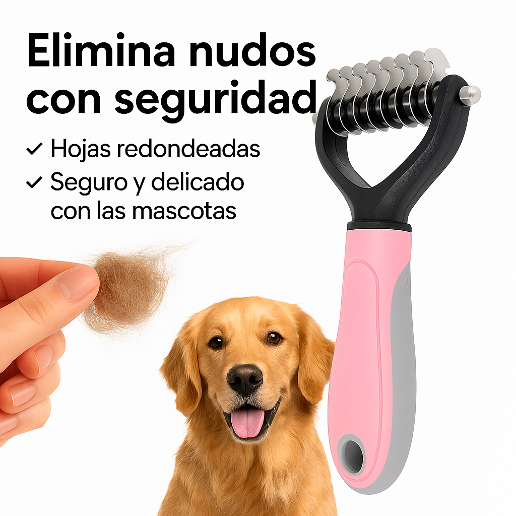Peine Corta Nudos Deslanado de Mascotas