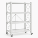 Estanteria Plegable Metalica Con Ruedas 4 Niveles