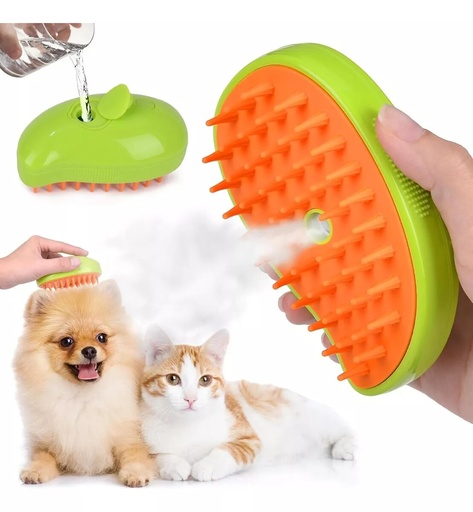 [LG6] Cepillo a Vapor 3en1 Masajeador Para Mascotas